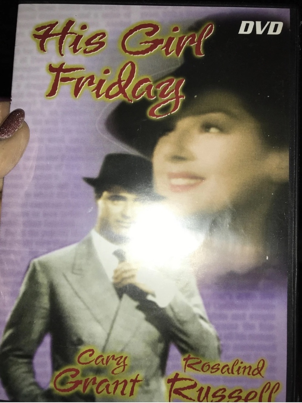 His Girl Friday DVD - Purple Cover